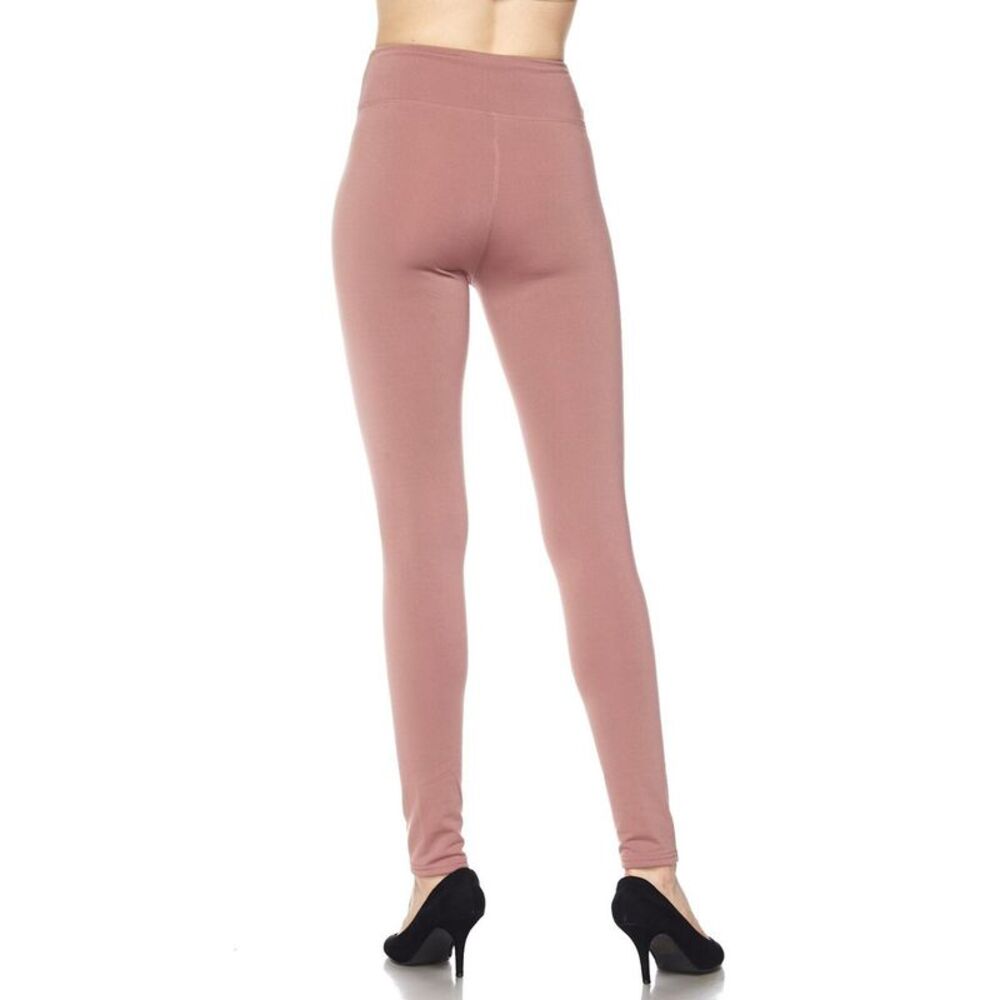 World of Leggings High Waisted Fleece Lined Plus Size Leggings - 5 Inch